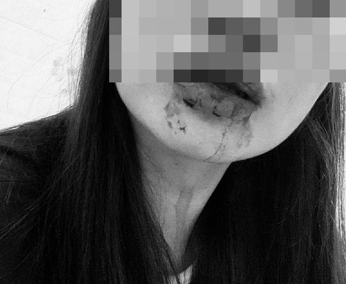 ซัดไม่ยั้ง ต่อหน้าลูกน้อย