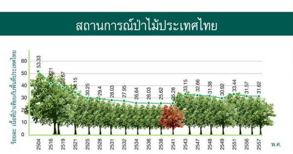 เรื่องพื้นที่ผืนป่าในประเทศไทย 