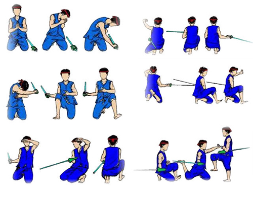 การขึ้นพรหม ประกอบด้วย การขึ้นพรหมนั่ง และการขึ้นพรหมยืน