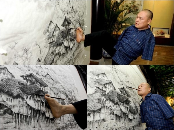 มาดู...ใช้อวัยวะวาดรูปเจ๋ง ๆ สร้างผลงานศิลปะสุดทึ่ง