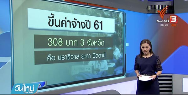 ค่าแรงขั้นต่ำ 2561