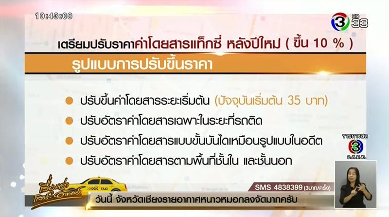 ค่าโดยสารแท็กซี่