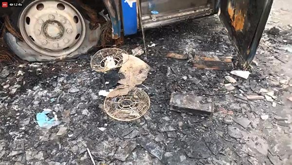 ไฟไหม้รถทัวร์