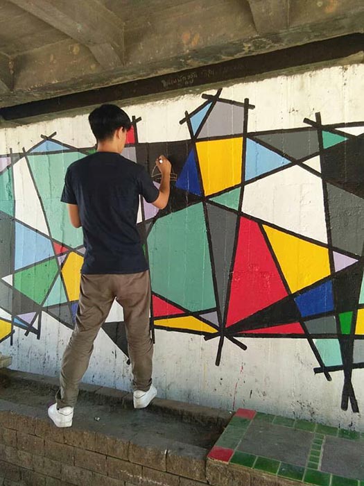 วาดรูปฐานสะพาน