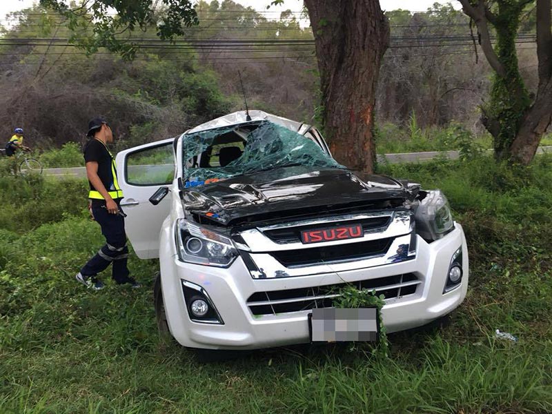 รถชนต้นไม้