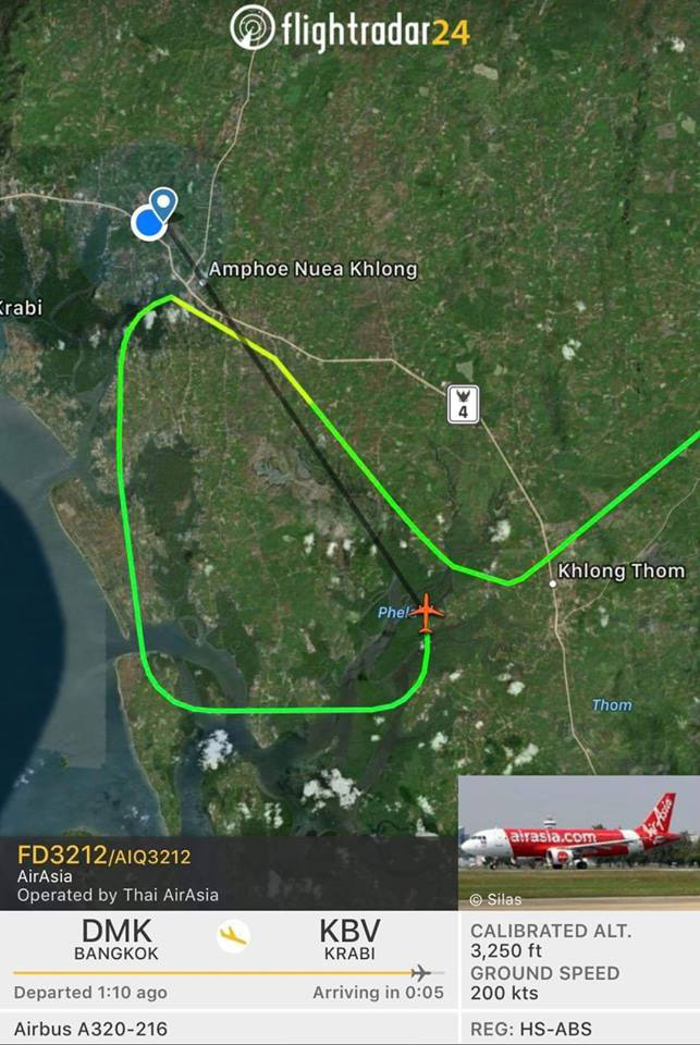 เครื่องบินเชิดหัวขึ้นกะทันหัน