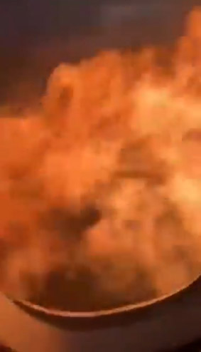 ไฟไหม้เครื่องบินรัสเซีย