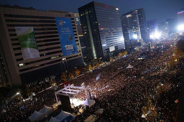 ประท้วงเกาหลีใต้