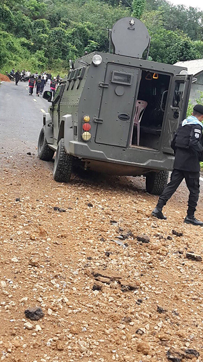 ระเบิดรถหุ้มเกราะทหาร