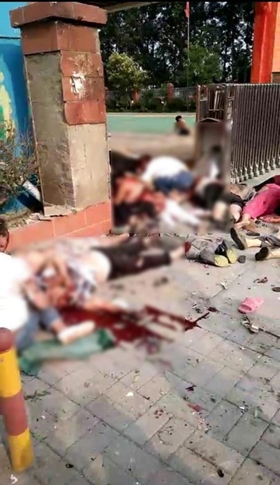 ระเบิดหน้าโรงเรียนอนุบาลจีน