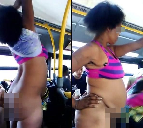 ผู้หญิงเปลือยบนรถเมล์