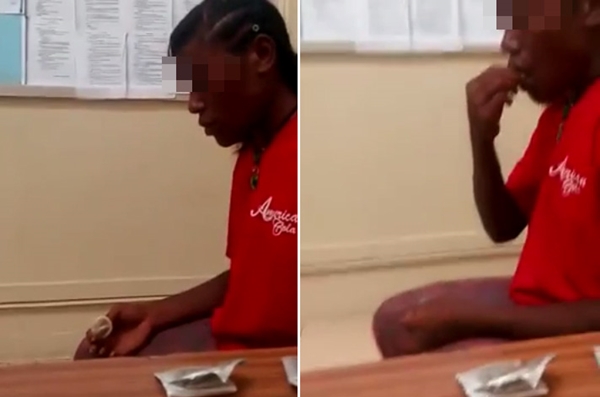 ตำรวจบังคับกินถุงยาง