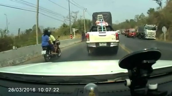 คลิปรถพ่วงเบรกแตก