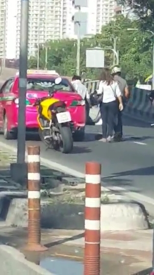 คลิปแท็กซี่ใช้สปาต้าฟันหนุ่มบิ๊กไบค์