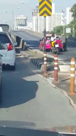 คลิปแท็กซี่ใช้สปาต้าฟันหนุ่มบิ๊กไบค์