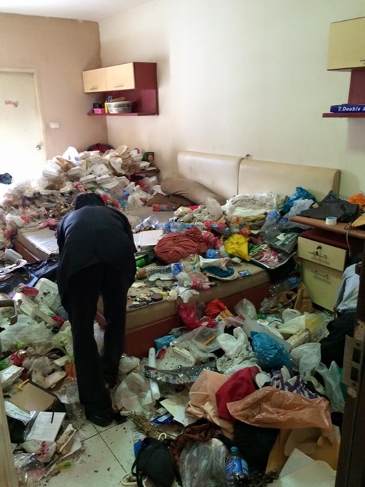 ทำความสะอาดห้องพักขยะ