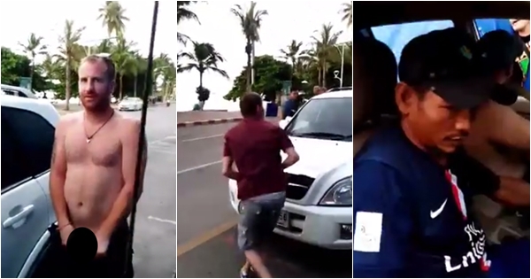 ปล่อยฝรั่งฉี่หน้าร้านค้าพัทยา