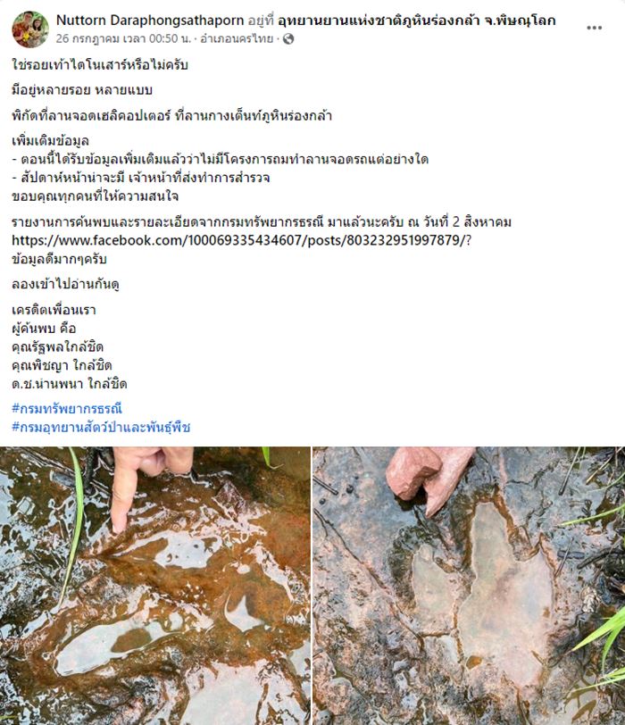 รอยตีนไดโนเสาร์ 120 ล้านปี