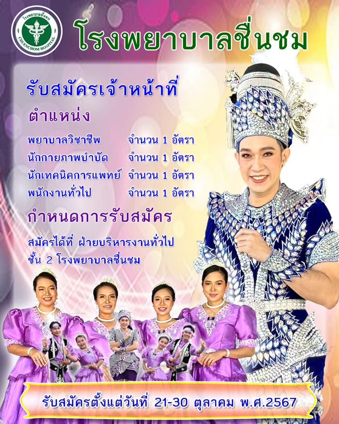 รพ. สมัครงาน คนหลุดโฟกัสรูป ผอ. ใส่ชุดหมอลำ