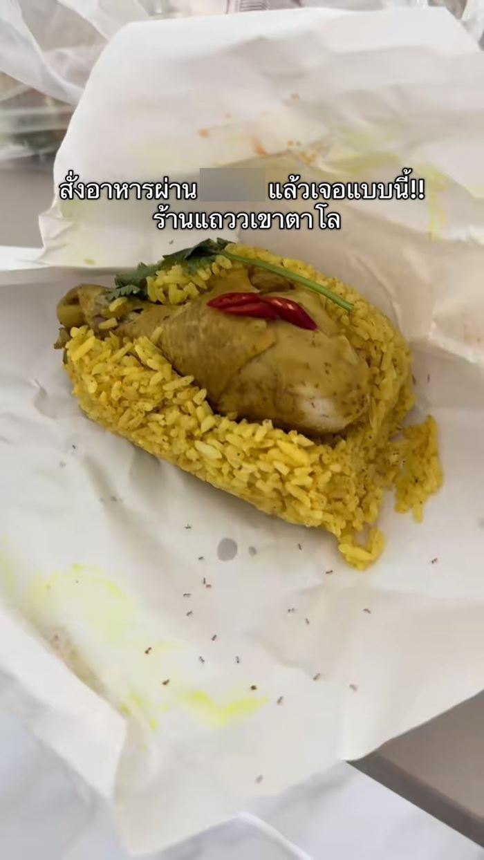 ลูกค้าสั่งข้าว เปิดปุ๊บเจอสิ่งแปลกปลอม ไม่ใช่สัตว์ที่เป็นข่าวบ่อย ซ้ำร้านลั่นไม่เกี่ยว
