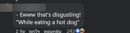 ฝรั่งแชร์ภาพกินแมลงทอดที่สนามบอลไทย