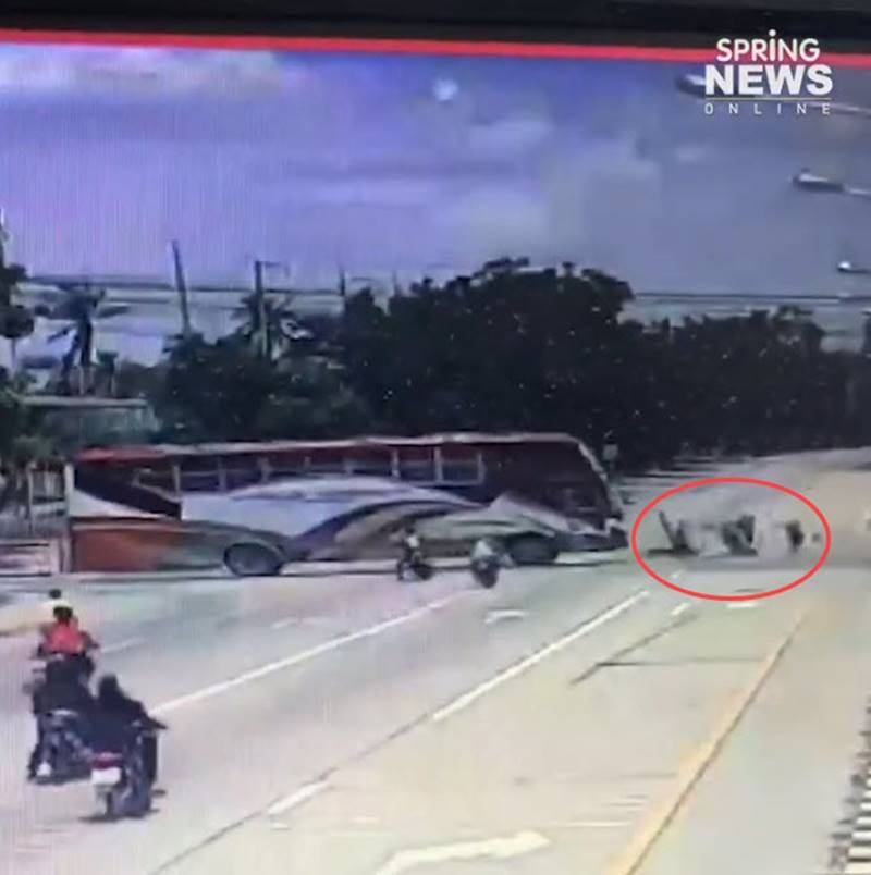 รถจักยานยนต์ชนเชือกสลิง