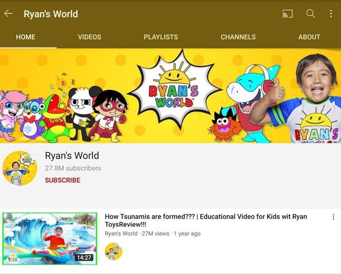 ยูทูบเบอร์เด็ก