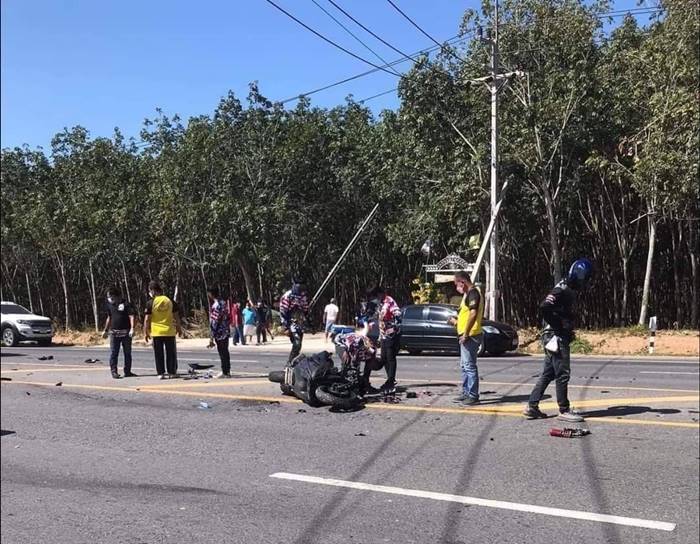 มอไซค์ชนรถบรรทุก