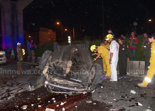 ตำรวจยังไม่สรุปคดีรถเก๋งตกโทลล์เวย์ ชี้มีประเด็นขัดแย้ง