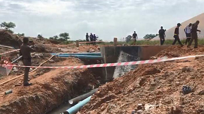 ตกท่อบำบัดน้ำเสีย