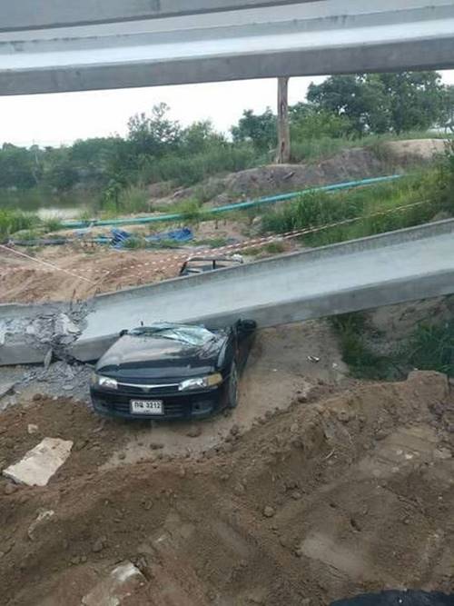 คานสะพานมอเตอร์เวย์โคราช ถล่ม