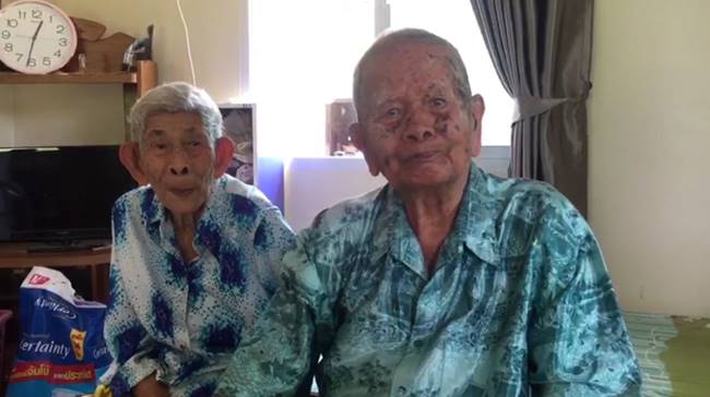 คุณตาโรยดอกกุหลาบหยอกล้อคุณยาย