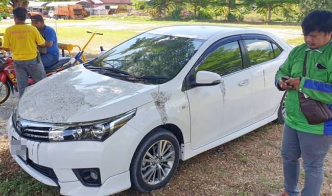 ราดน้ำยาลอกสีรถ