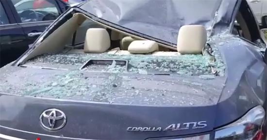 รถเทรลเลอร์ล้อหลุดกระแทกรถหรูป้ายแดง 3 คัน