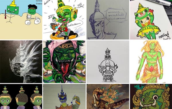  เพจดราม่า จัดเต็ม ชวนประกวดแฟนอาร์ต ทศกัณฐ์ เอาให้ไดโนเสาร์อกแตกตาย