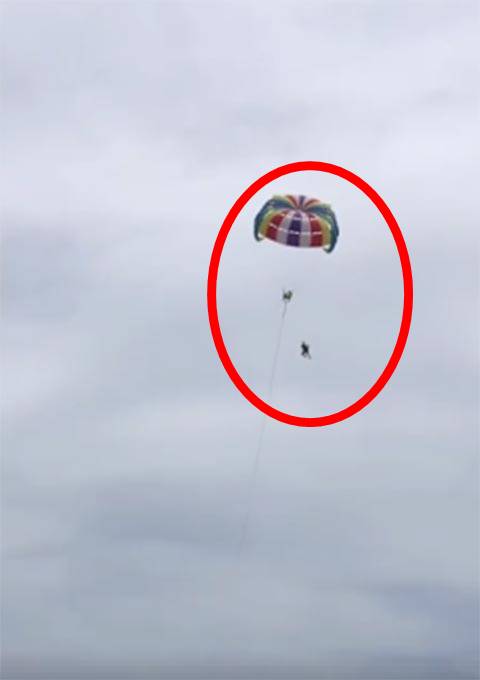 นักท่องเที่ยวต่างชาติตกพาราเซลลิ่ง