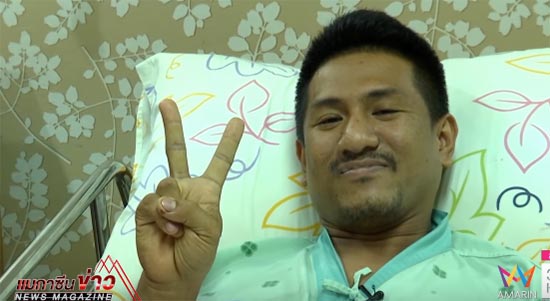 หนุ่มถูกแท็กซี่เฉี่ยวจนขาขาด 