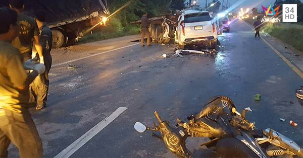 รถพ่วงท้ายเทรลเลอร์หลุด 