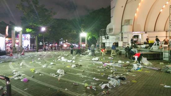 สุดเพลียใจ...งานไทย เฟสติวัล ที่ญี่ปุ่น หลังจบงานขยะเพียบ สกปรกสุดขีด  