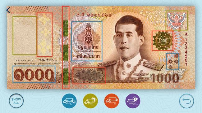 วิธีใช้แบงก์ปลอม