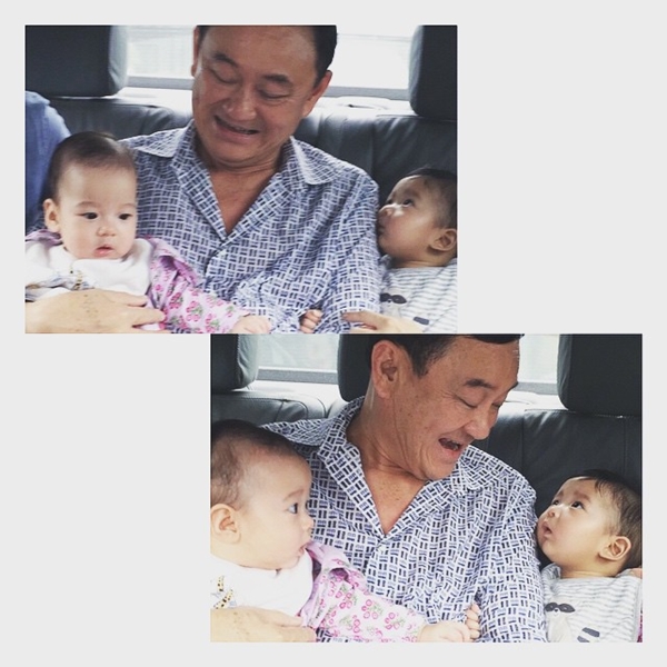 ทักษิณ ปลื้มน้ำตาปริ่ม โมเม้นท์เจอหน้าหลานตา ครั้งแรก