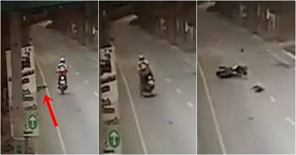 จะขำหรือสงสารดี เมื่อพี่วินฯ ขี่รถมาเจอตัวเงินตัวทองตัดหน้า-เจ็บกันทั้งคู่