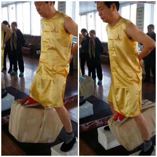 ชายจีนใช้อัณฑะยกของหนัก 80 กก. แถมแกว่งโชว์ด้วย