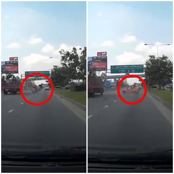 รถมินิเฉี่ยวรถสิบล้อ พลิกหมุน-ประตูเปิด แต่คนขับอยู่รอดปลอดภัย