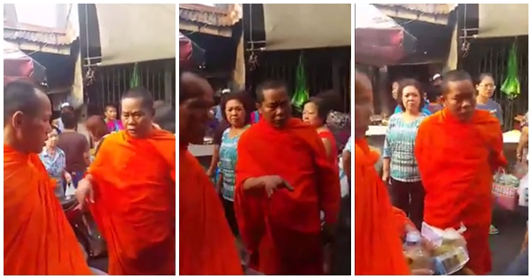 เดือด ! คลิปพระด่าพระ ห้ามบิณฑบาตข้ามเขต แถมโดนจับสึก