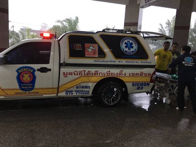 หนุ่มขับรถฝ่าพายุปาบึก พุ่งชนต้นไม้ดับ 1 เจ็บ 1 อาการสาหัส 