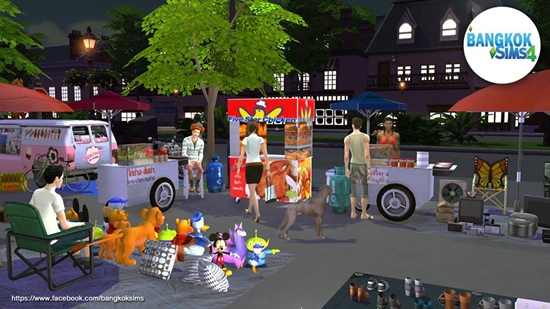 The Sims ไทยอย่างเนียน ลงรายละเอียดลึกมาก ชายสี่ก็มา ไก่ห้าดาวก็มี !!