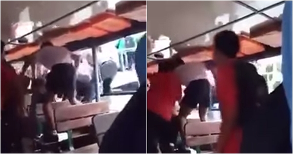 คลิปนักเรียนขาสั้นยกพวกตีกัน บนเรือโดยสารท่าเรือวัดรางบัว หนีกันอุตลุด