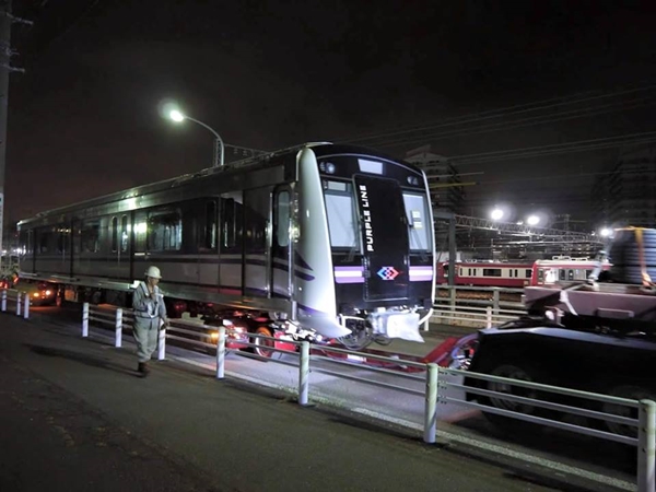 ภาพชุดแรก ! รถไฟสายสีม่วง ส่งตรงจากญี่ปุ่นถึงไทย 16 กันยายนนี้