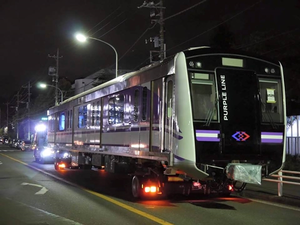 ภาพชุดแรก ! รถไฟสายสีม่วง ส่งตรงจากญี่ปุ่นถึงไทย 16 กันยายนนี้